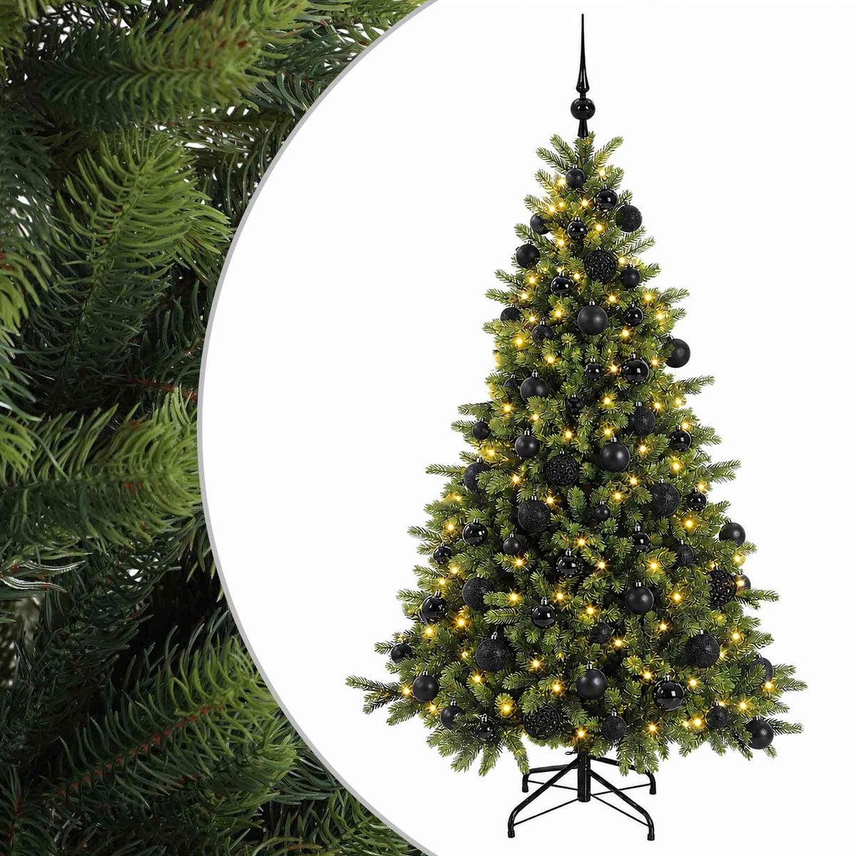 vidaXL Sztuczna choinka z bombką 240 cm 300 LED Ciepła biel
