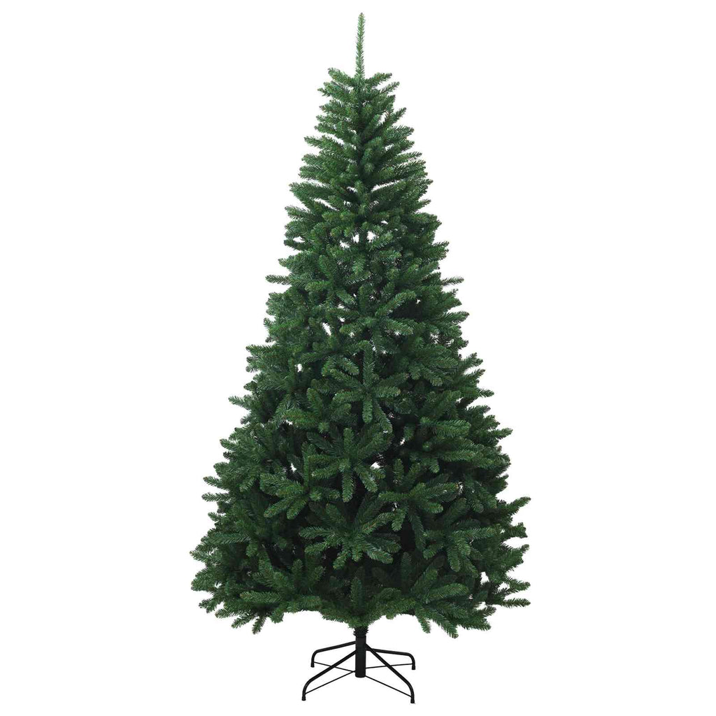 vidaXL Sztuczna choinka, średniozielona, z bombkami 210 cm 300 LED