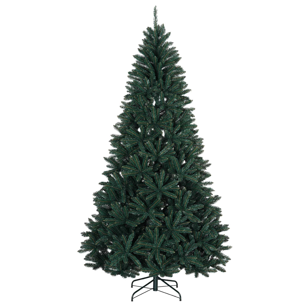 vidaXL Sztuczna choinka ciemnozielona z bombkami 210 cm 300 LED