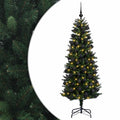 vidaXL Sztuczna choinka z bombkami 210 cm 300 LED Ciepła biel PE i PVC
