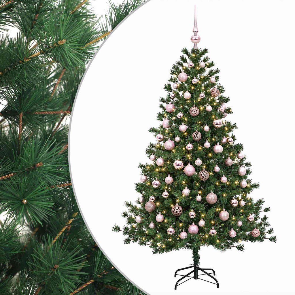 vidaXL Sztuczna choinka z bombką 240 cm 300 LED Ciepła biel