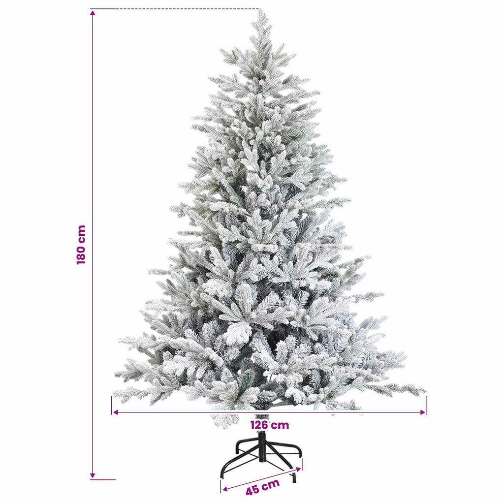 vidaXL Sztuczna choinka z bombkami 180 cm 300 LED Ciepła biel