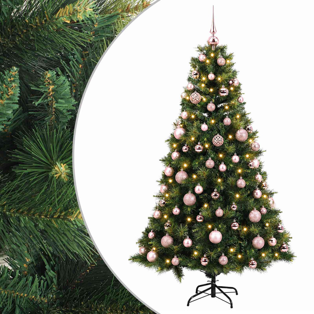 vidaXL Sztuczna choinka z bombką 180 cm 300 LED Ciepła biel