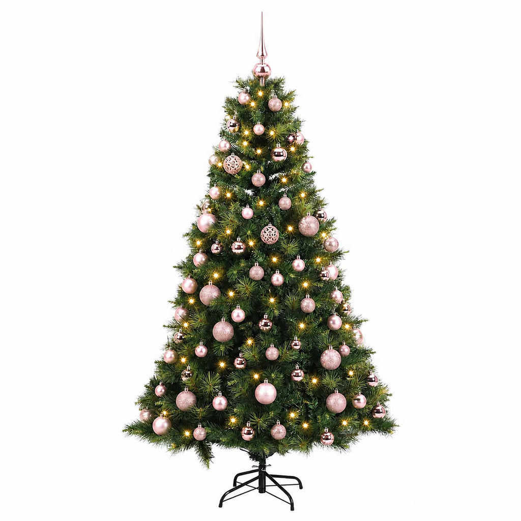 vidaXL Sztuczna choinka z bombką 180 cm 300 LED Ciepła biel