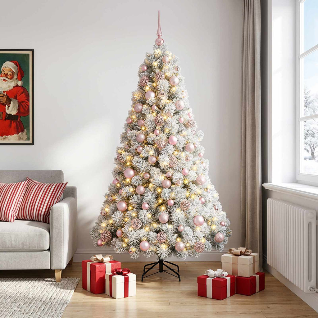 vidaXL Sztuczna choinka z bombką 180 cm 300 LED Ciepła biel