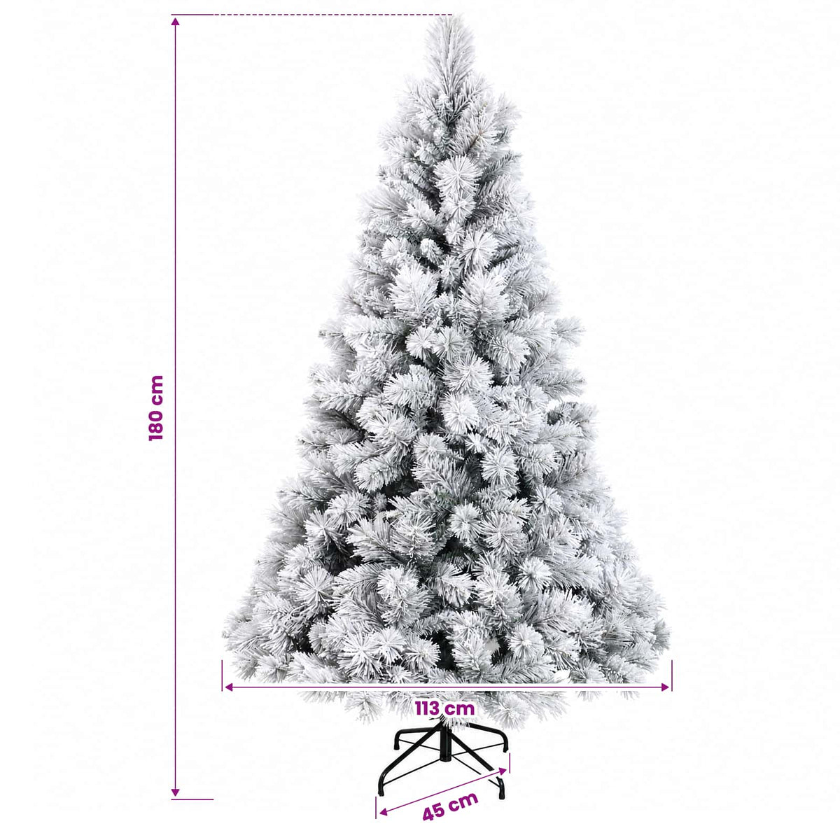vidaXL Sztuczna choinka z bombką 180 cm 300 LED Ciepła biel