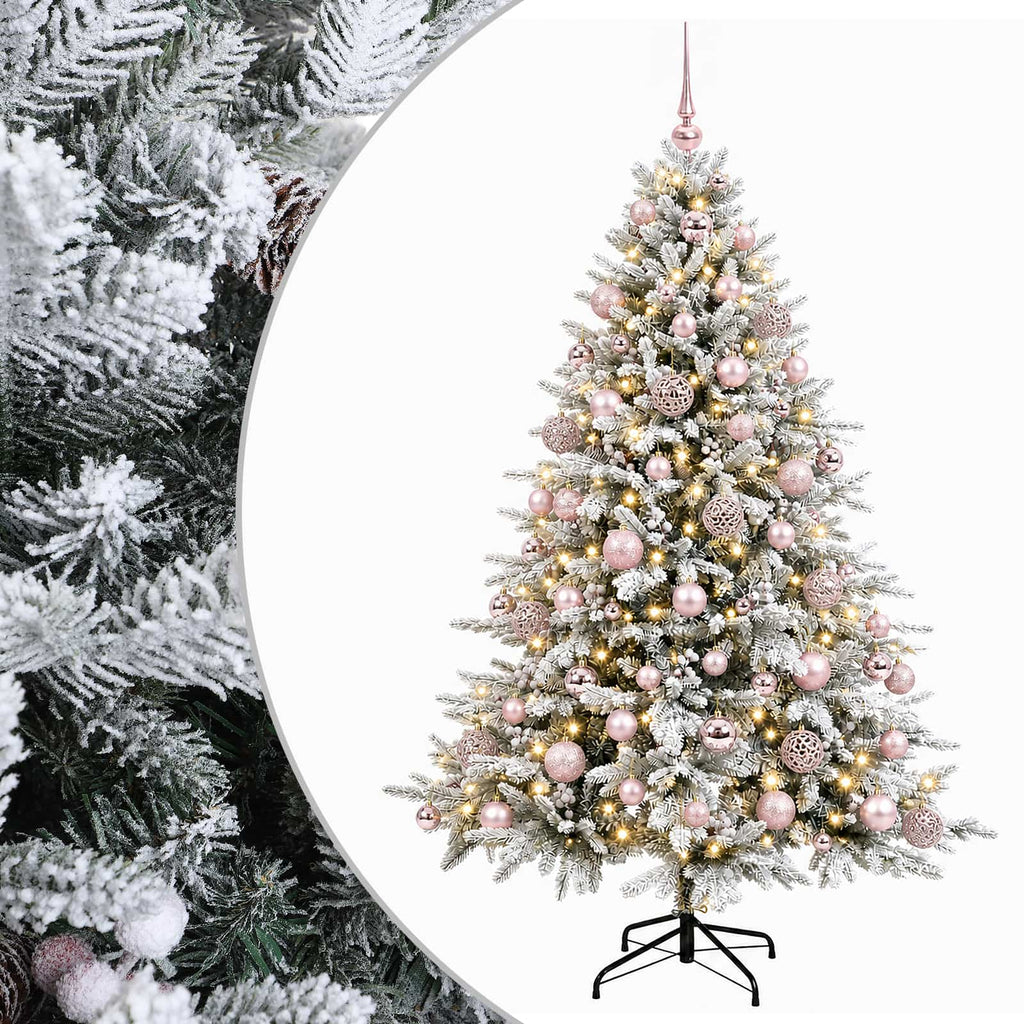 vidaXL Sztuczna choinka z bombką 180 cm 300 LED Ciepła biel