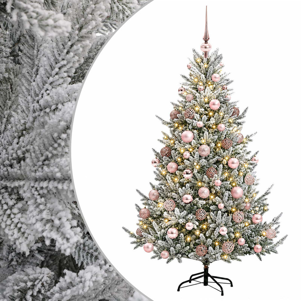 vidaXL Sztuczna choinka z bombką 210 cm 300 LED Ciepła biel