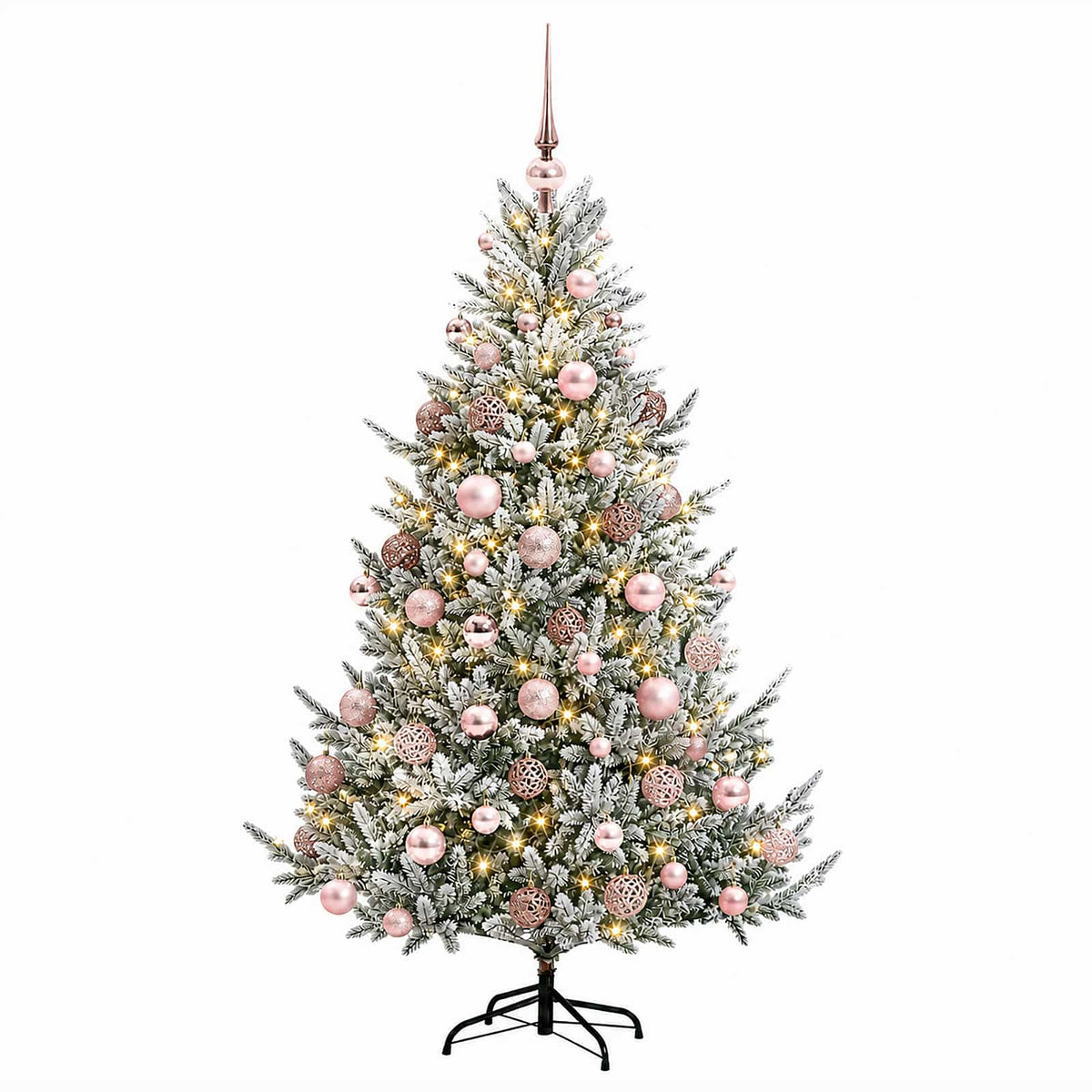 vidaXL Sztuczna choinka z bombką 210 cm 300 LED Ciepła biel