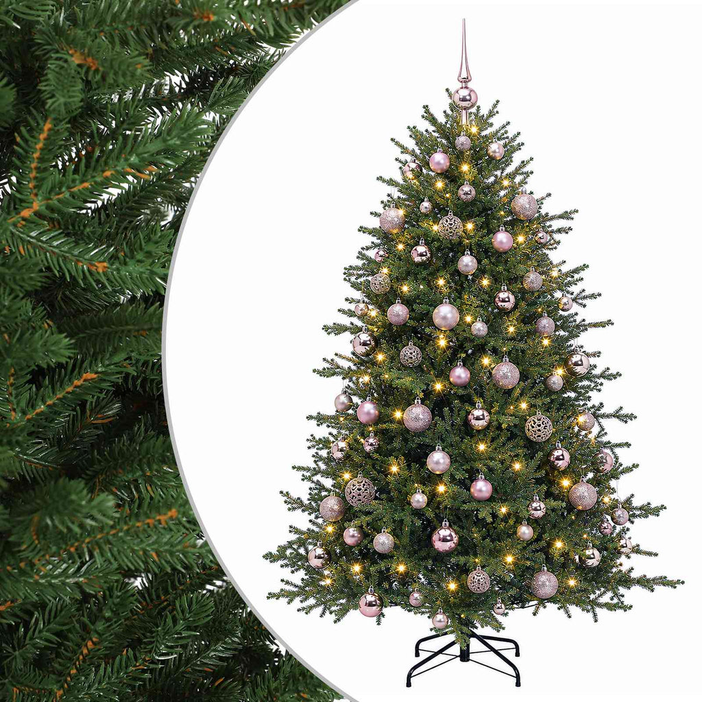 vidaXL Sztuczna choinka z bombką 210 cm 300 LED Ciepła biel