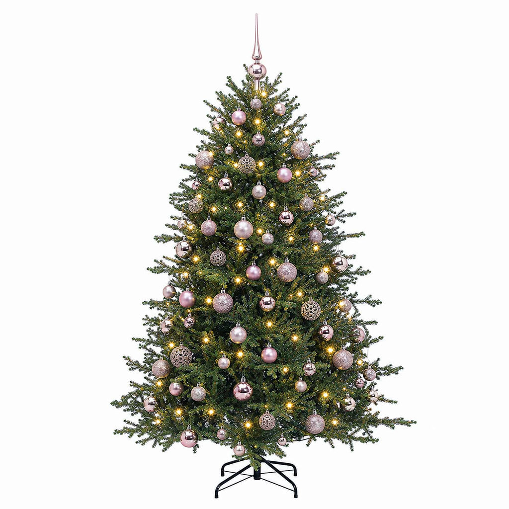 vidaXL Sztuczna choinka z bombką 210 cm 300 LED Ciepła biel