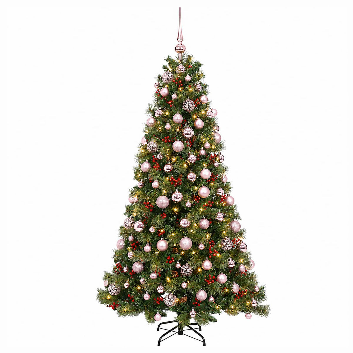 vidaXL Sztuczna choinka z bombką 180 cm 300 LED Ciepła biel