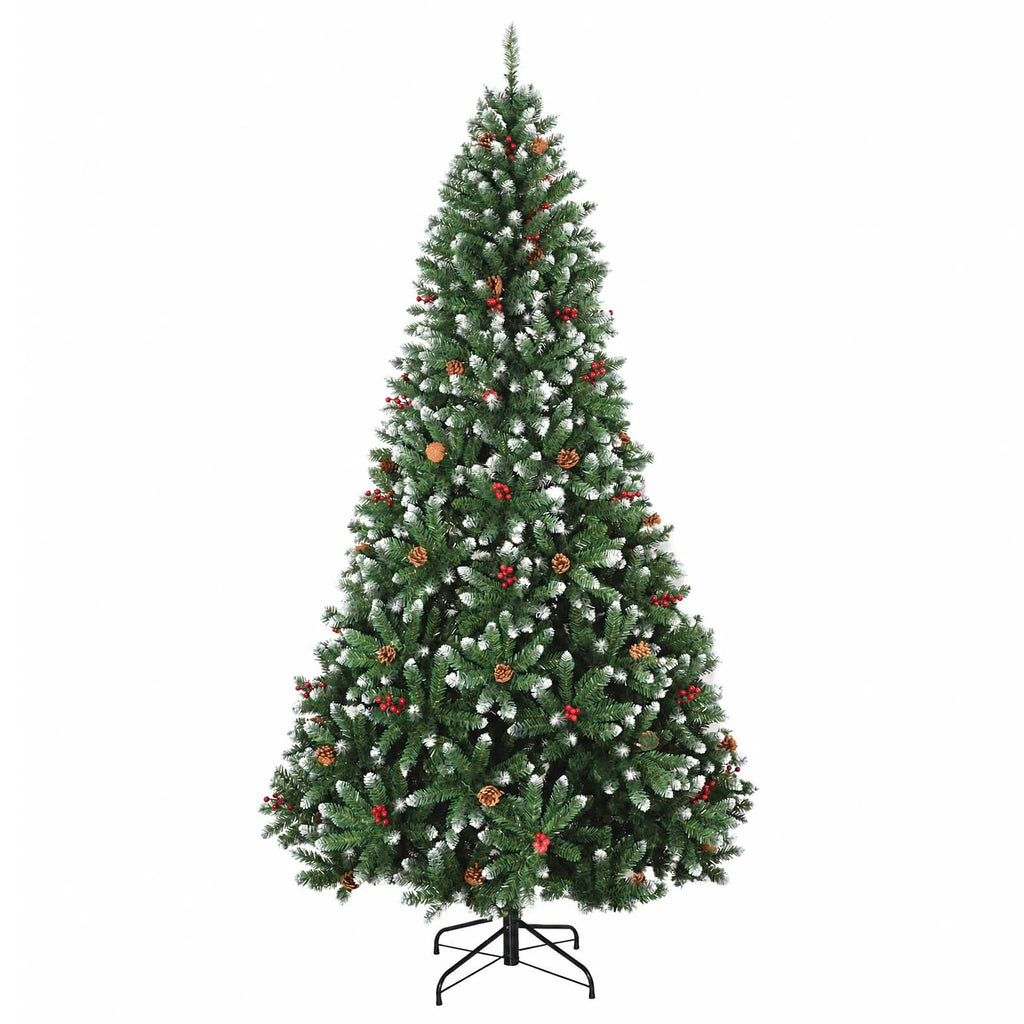 vidaXL Sztuczna choinka zielona z bombkami 240 cm 300 LED Ciepła biel