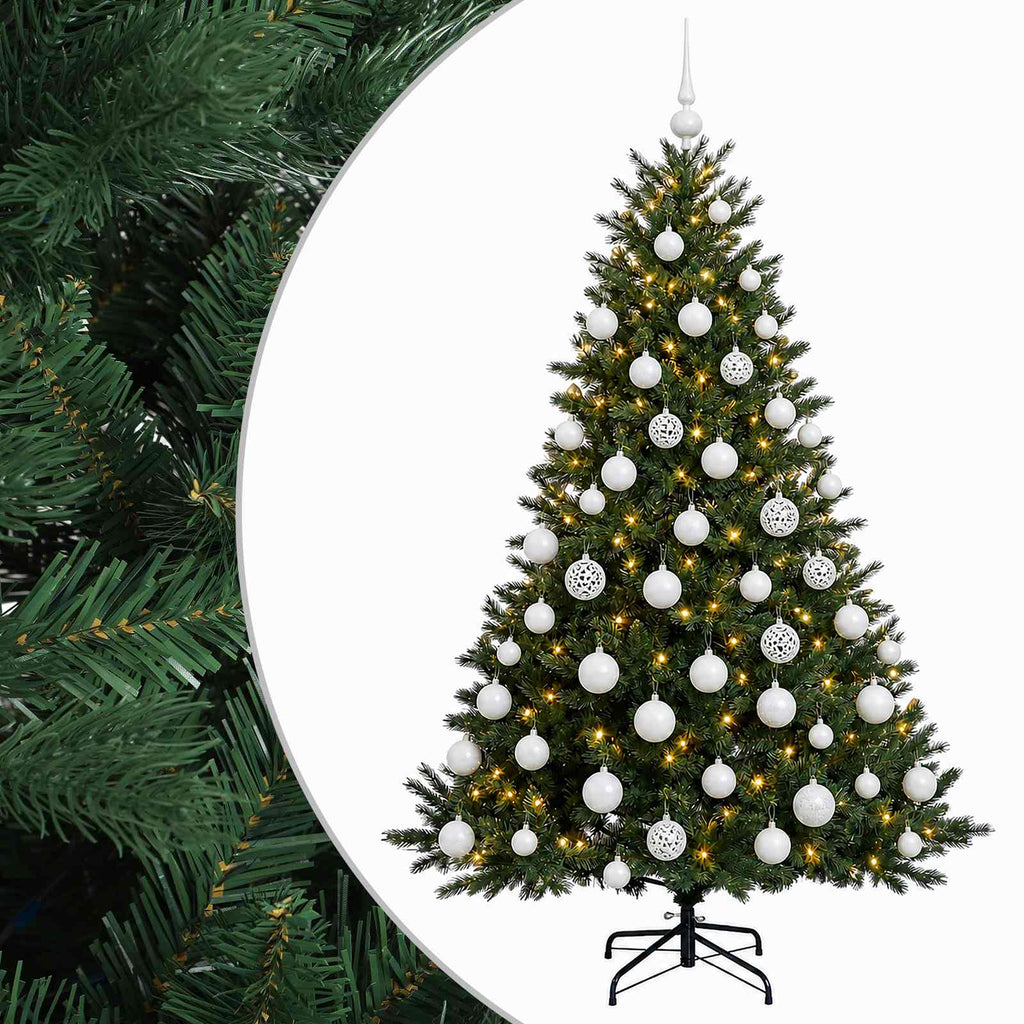 vidaXL Sztuczna choinka z bombką 180 cm 300 LED Ciepła biel