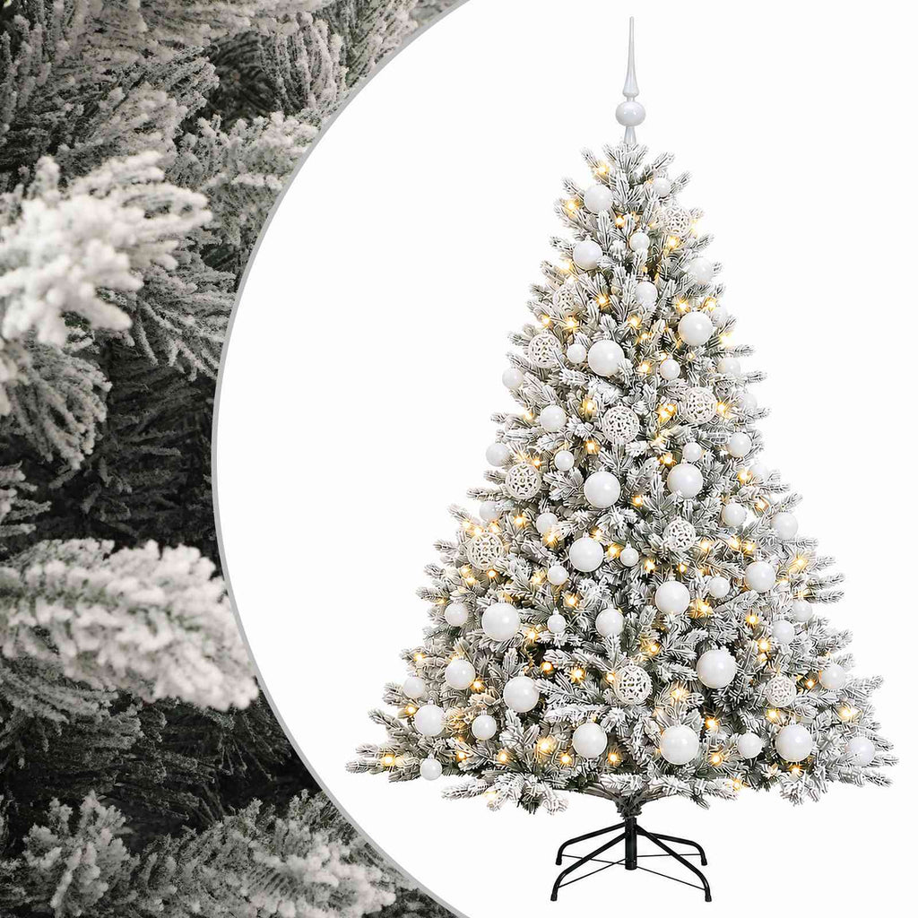vidaXL Sztuczna choinka z bombką 240 cm 300 LED Ciepła biel