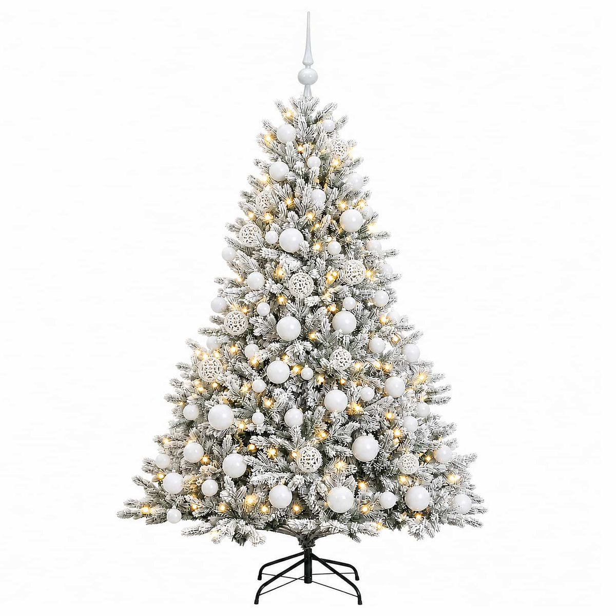 vidaXL Sztuczna choinka z bombką 240 cm 300 LED Ciepła biel
