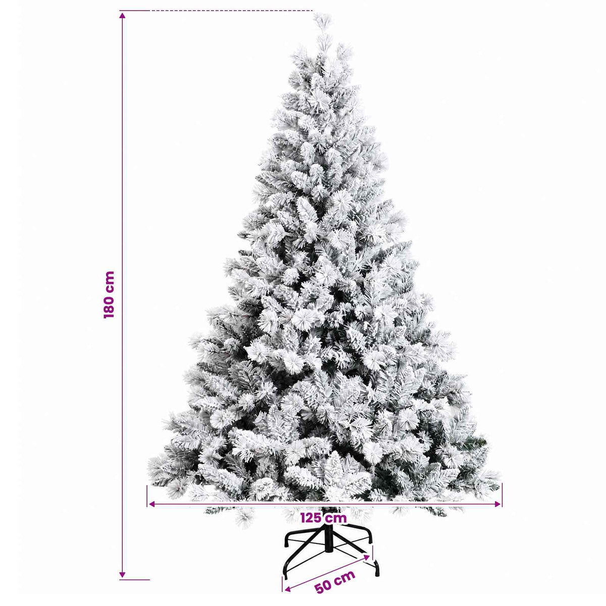vidaXL Sztuczna choinka z bombkami 180 cm 300 LED Ciepła biel