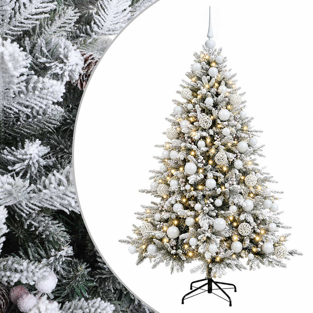 vidaXL Sztuczna choinka z bombką 180 cm 300 LED Ciepła biel