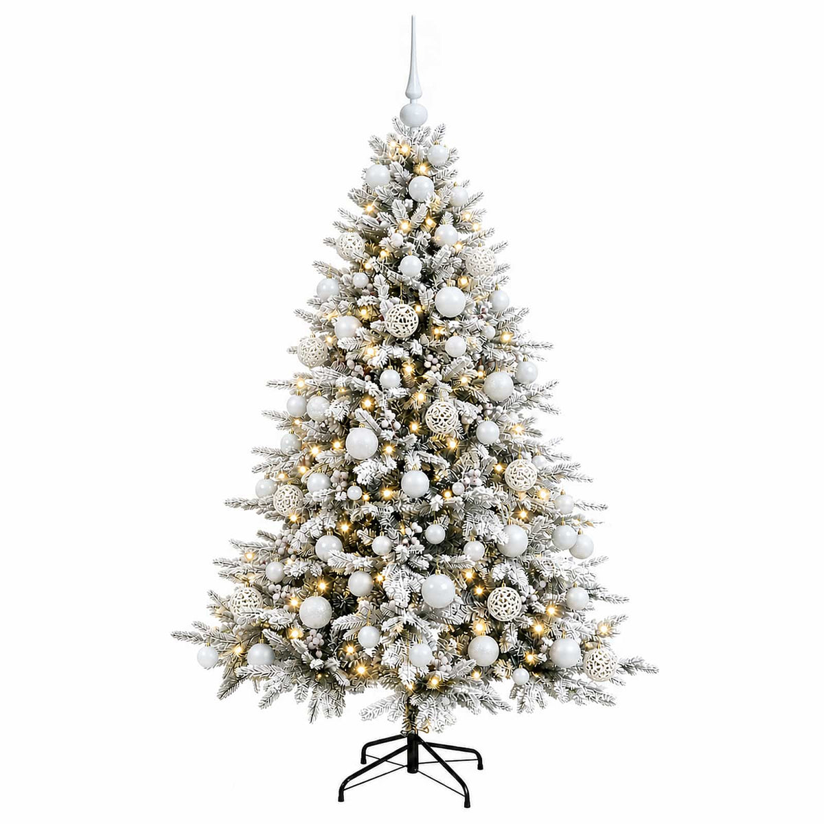 vidaXL Sztuczna choinka z bombką 180 cm 300 LED Ciepła biel