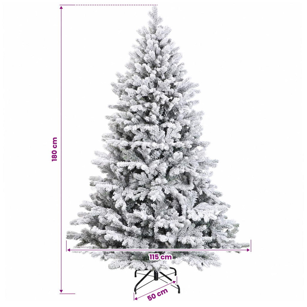 vidaXL Sztuczna choinka z bombkami 180 cm 300 LED Ciepła biel