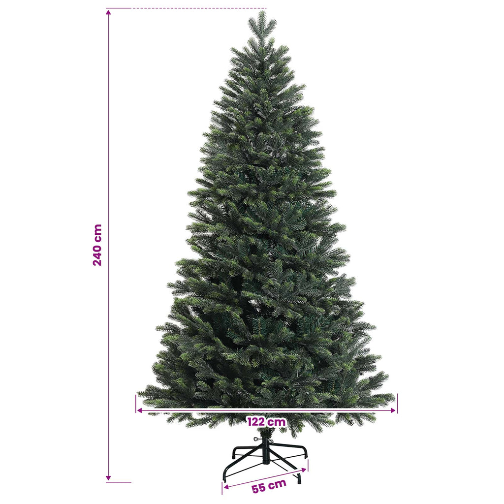 vidaXL Sztuczna choinka z bombkami 240 cm 300 LED Ciepła biel
