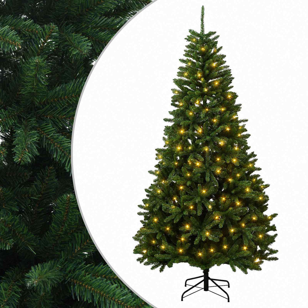 vidaXL Sztuczna choinka z zawiasami 270 cm 600 LED Ciepła biel