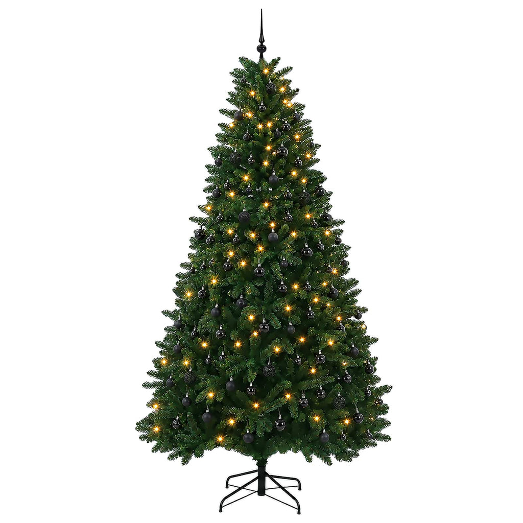 vidaXL Sztuczna choinka, średniozielona, z bombkami 270 cm 600 LED