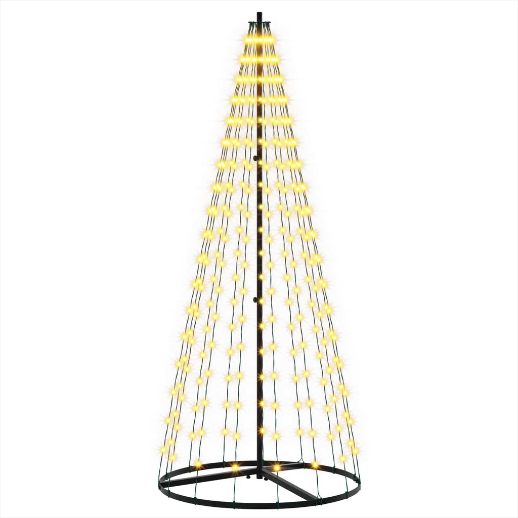 vidaXL Choinka świąteczna LED 165 cm 270 LED Ciepła biel Żelazo Czarny