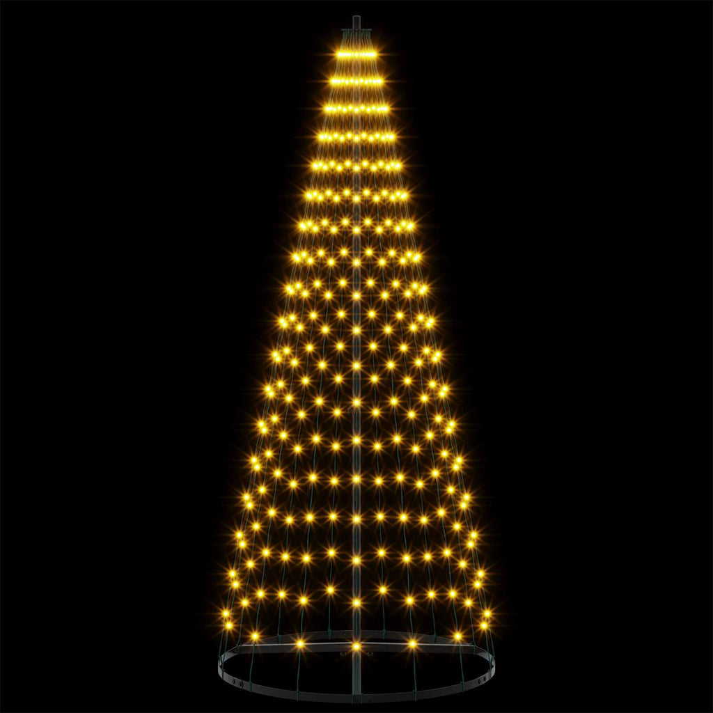 vidaXL Choinka świąteczna LED 165 cm 270 LED Ciepła biel Żelazo Czarny