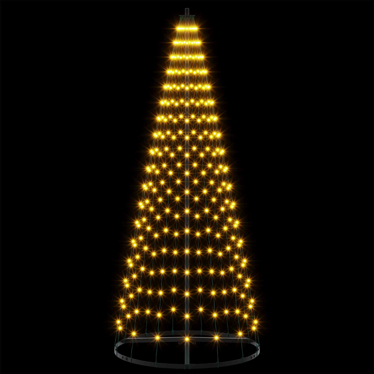 vidaXL Choinka świąteczna LED 165 cm 270 LED Ciepła biel Żelazo Czarny