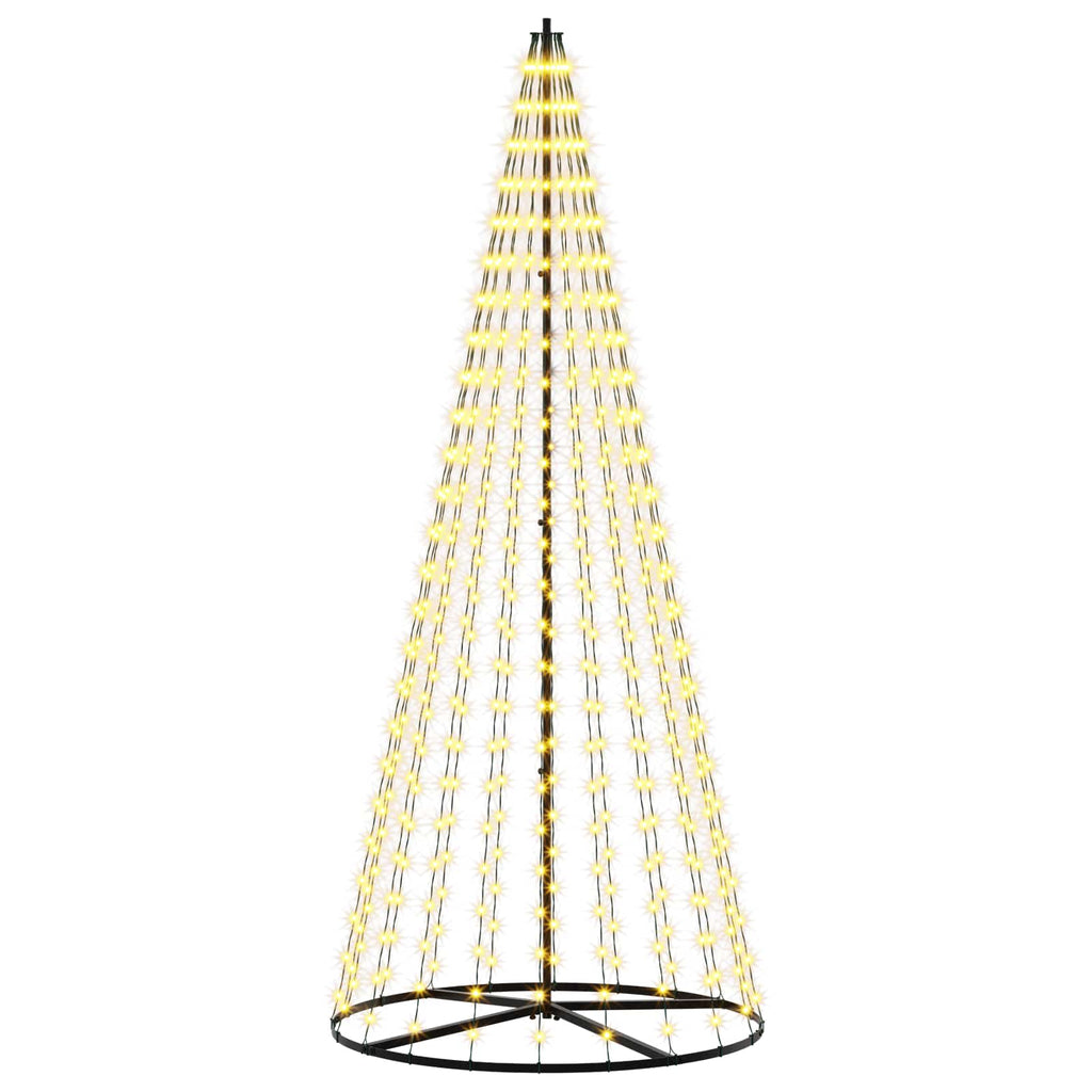 vidaXL Choinka świąteczna LED 235 cm 500 LED Ciepła biel Żelazo Czarny