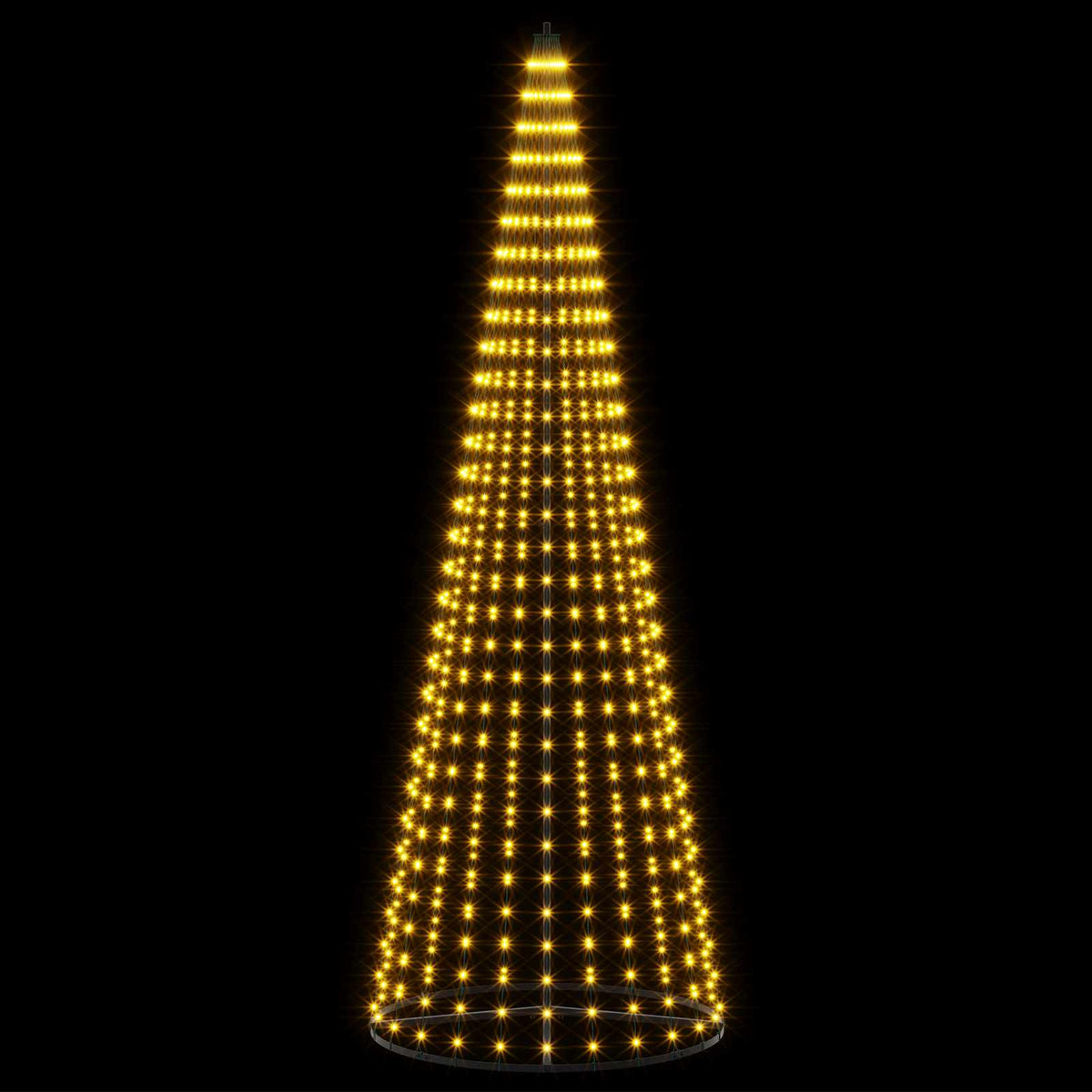 vidaXL Choinka świąteczna LED 285 cm 744 LED Ciepła biel Żelazo Czarny