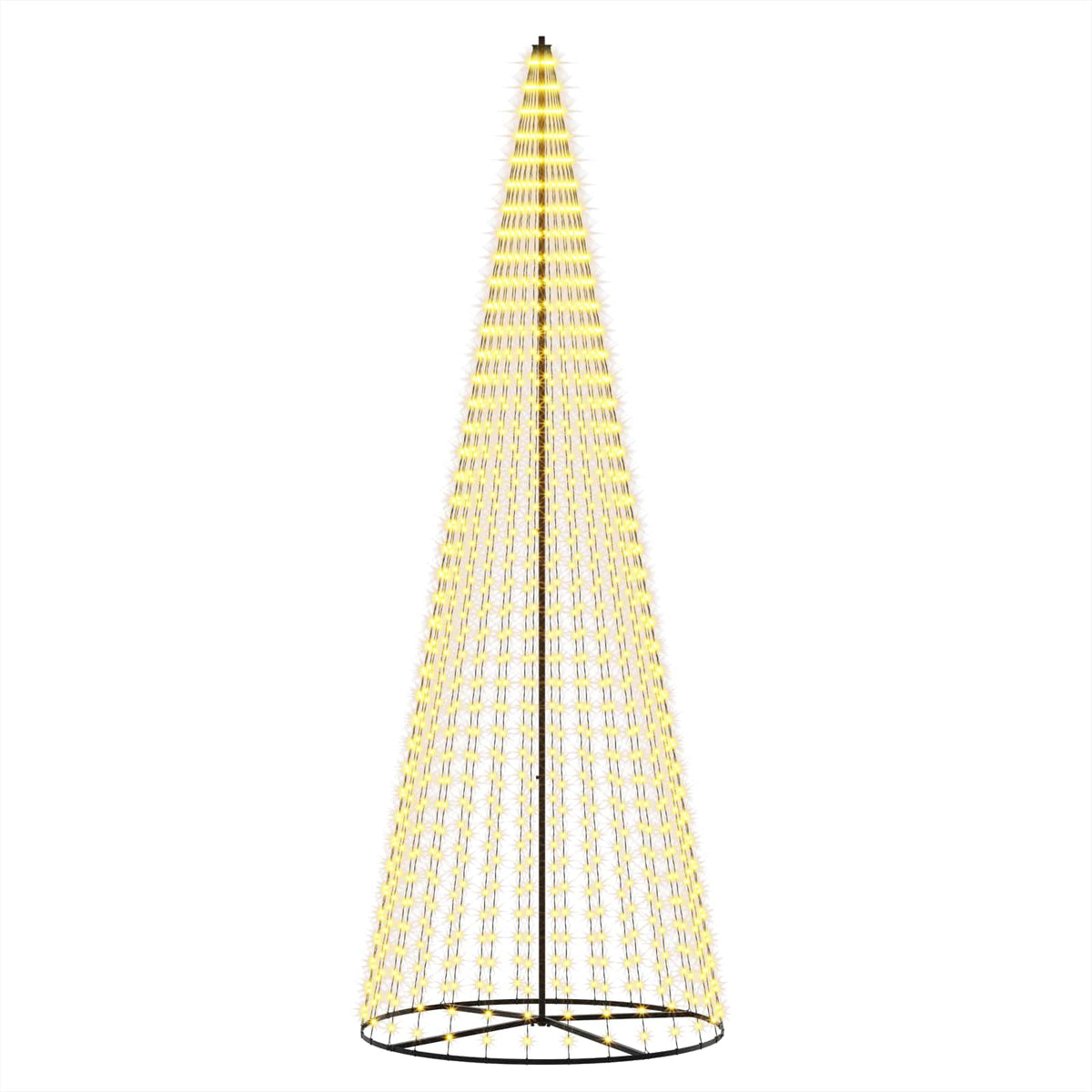 vidaXL Choinka świąteczna LED 385 cm 1148 LED Ciepła biel Żelazo