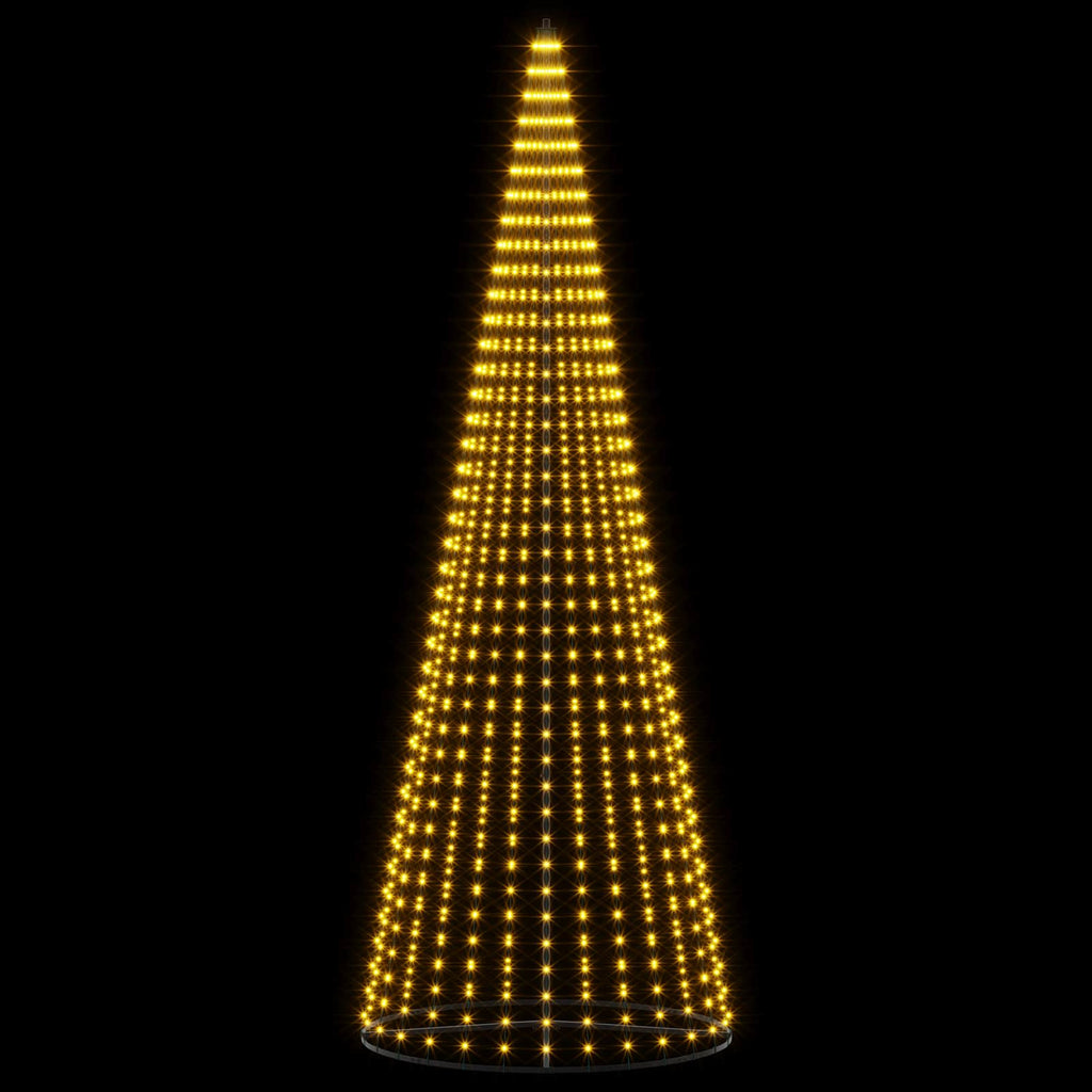 vidaXL Choinka świąteczna LED 385 cm 1148 LED Ciepła biel Żelazo