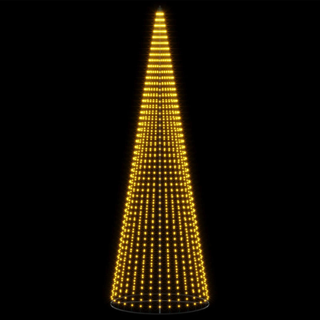 vidaXL Choinka świąteczna LED 485 cm 1632 LED Ciepła biel Żelazo