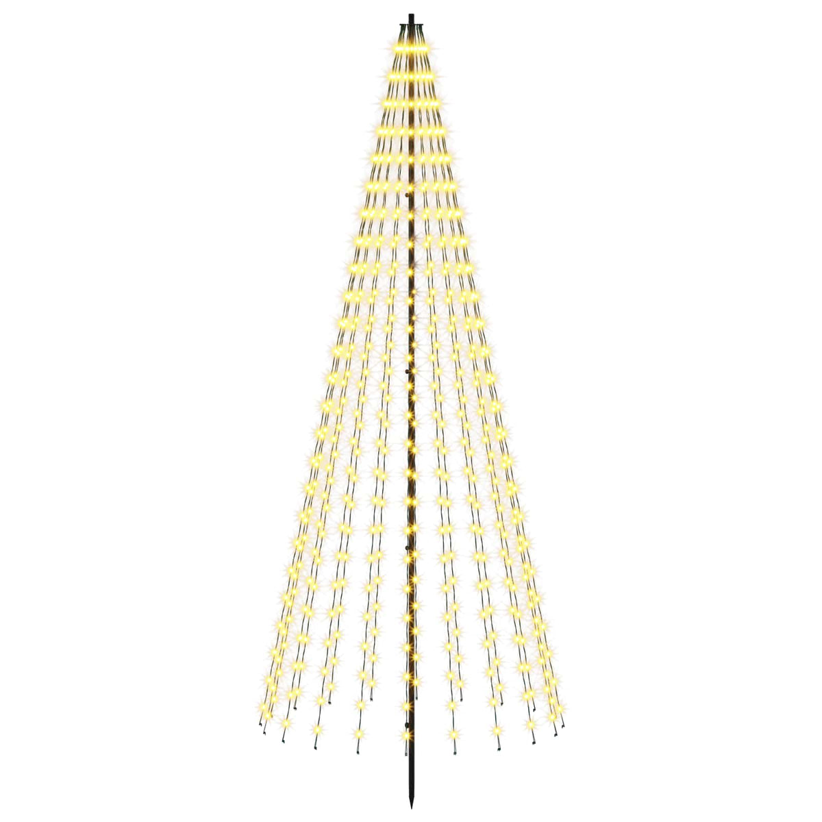 vidaXL Choinka świąteczna LED 235 cm 500 LED Ciepła biel Żelazo Czarny