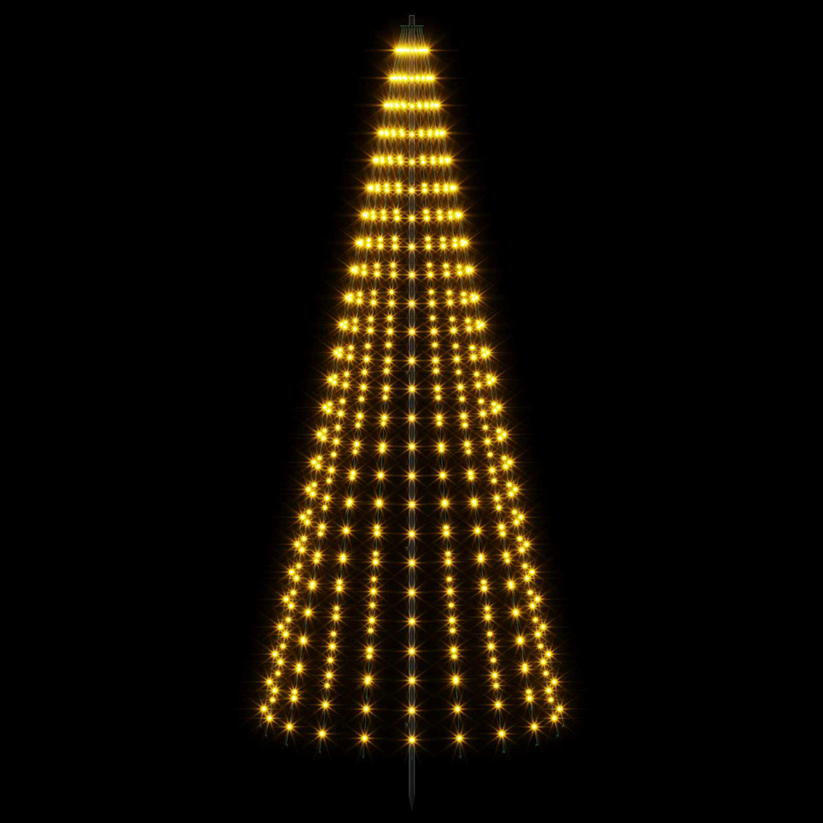 vidaXL Choinka świąteczna LED 235 cm 500 LED Ciepła biel Żelazo Czarny