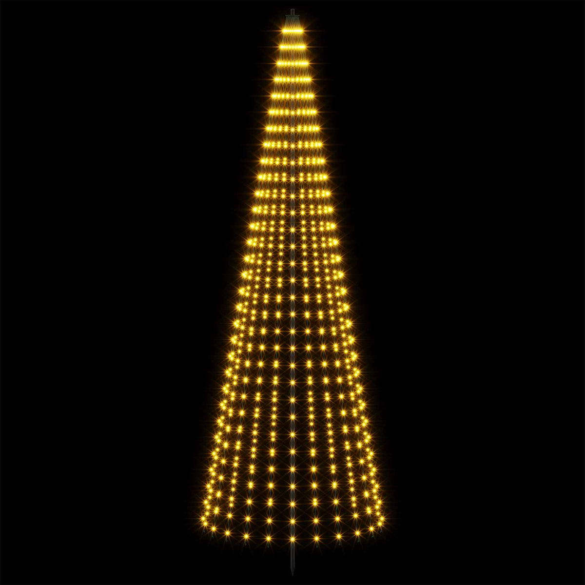 vidaXL Choinka świąteczna LED 285 cm 744 LED Ciepła biel Żelazo Czarny