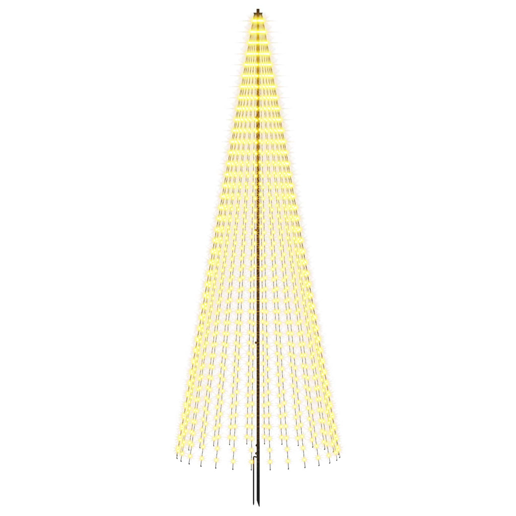 vidaXL Choinka świąteczna LED 385 cm 1148 LED Ciepła biel Żelazo
