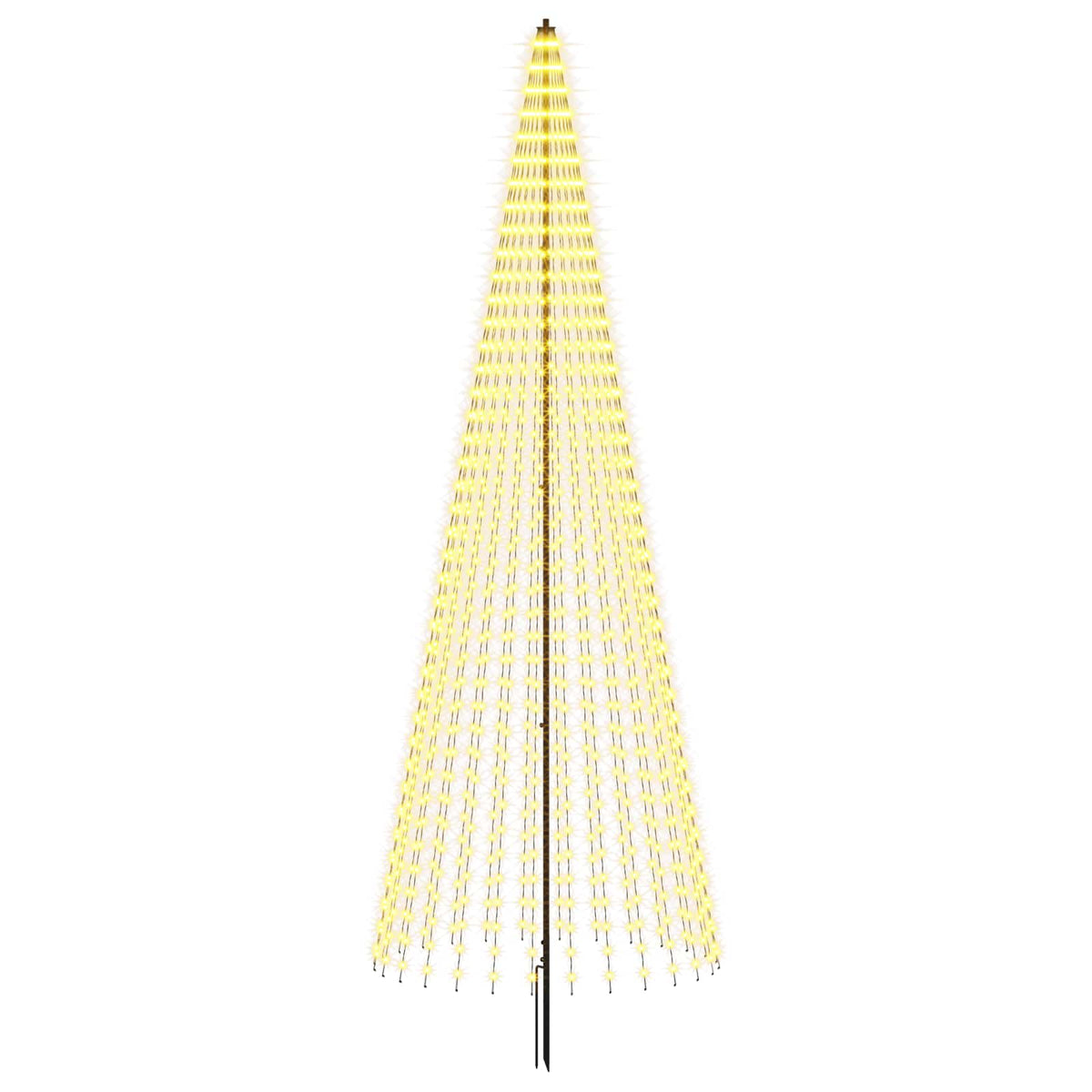 vidaXL Choinka świąteczna LED 385 cm 1148 LED Ciepła biel Żelazo