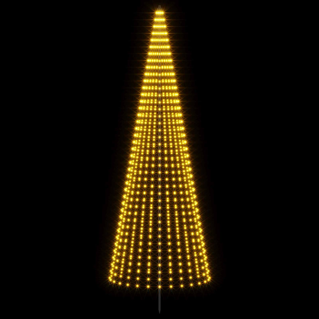 vidaXL Choinka świąteczna LED 385 cm 1148 LED Ciepła biel Żelazo