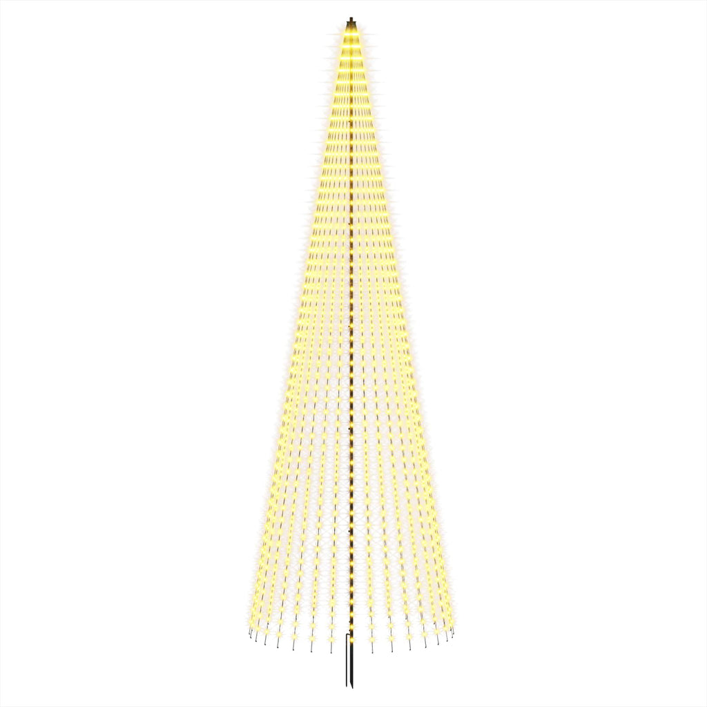 vidaXL Choinka świąteczna LED 485 cm 1632 LED Ciepła biel Żelazo