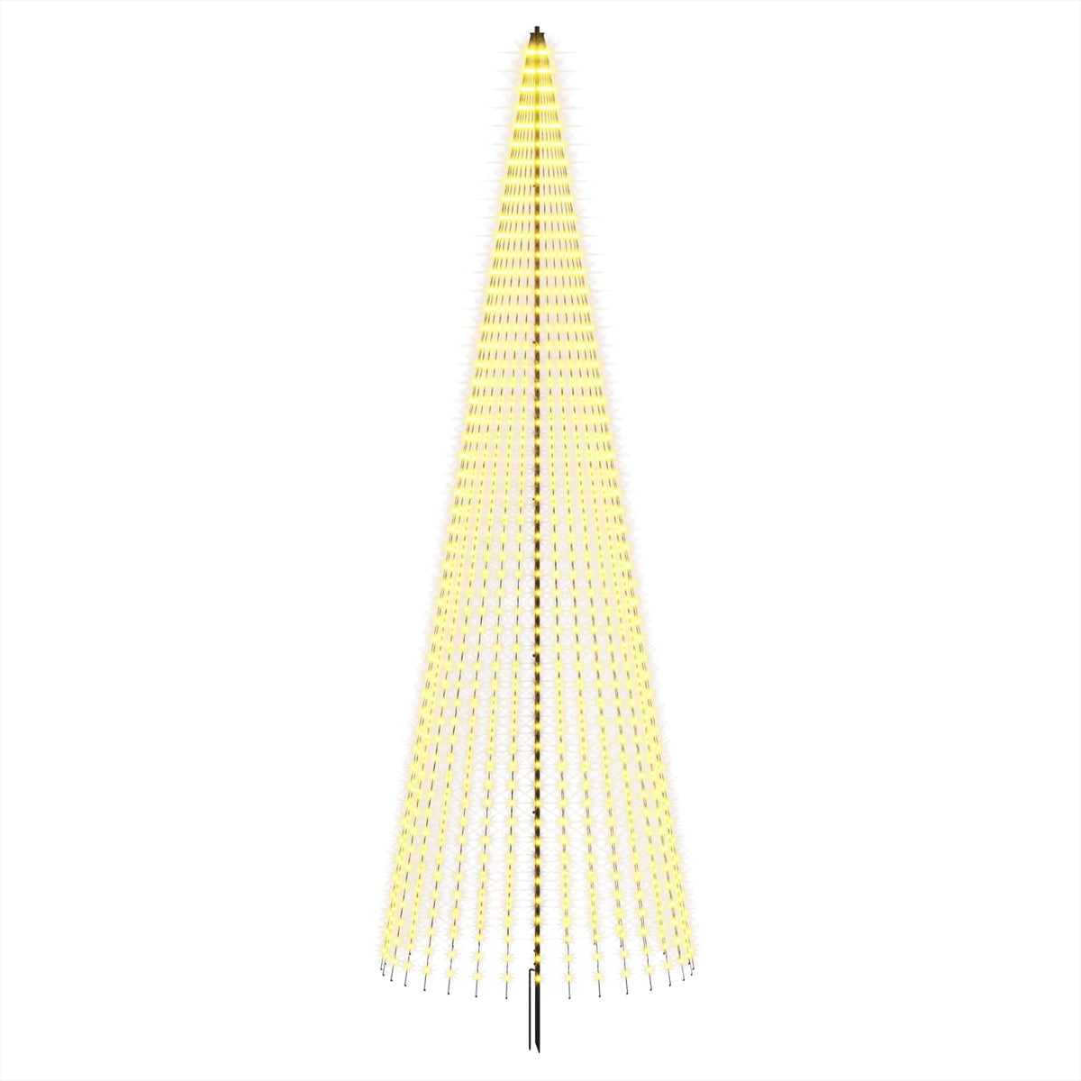 vidaXL Choinka świąteczna LED 485 cm 1632 LED Ciepła biel Żelazo