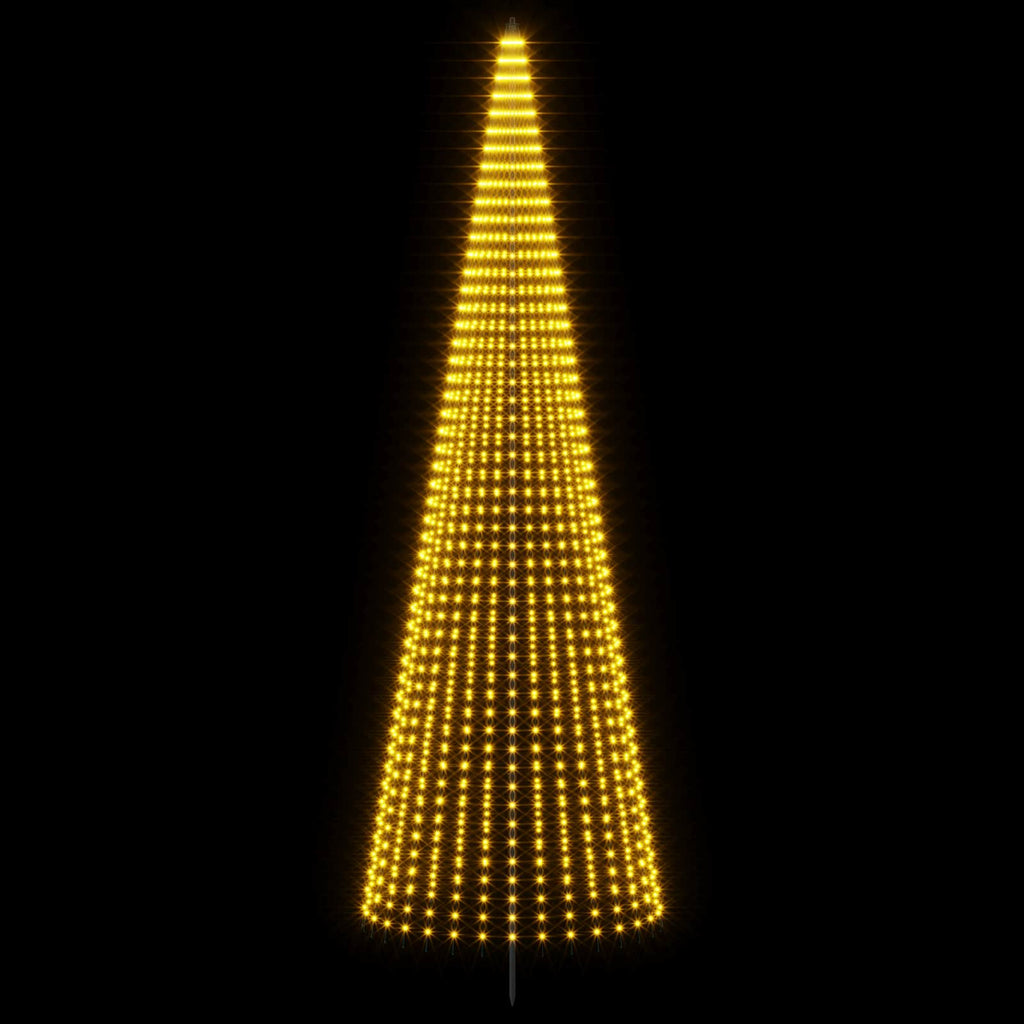 vidaXL Choinka świąteczna LED 485 cm 1632 LED Ciepła biel Żelazo