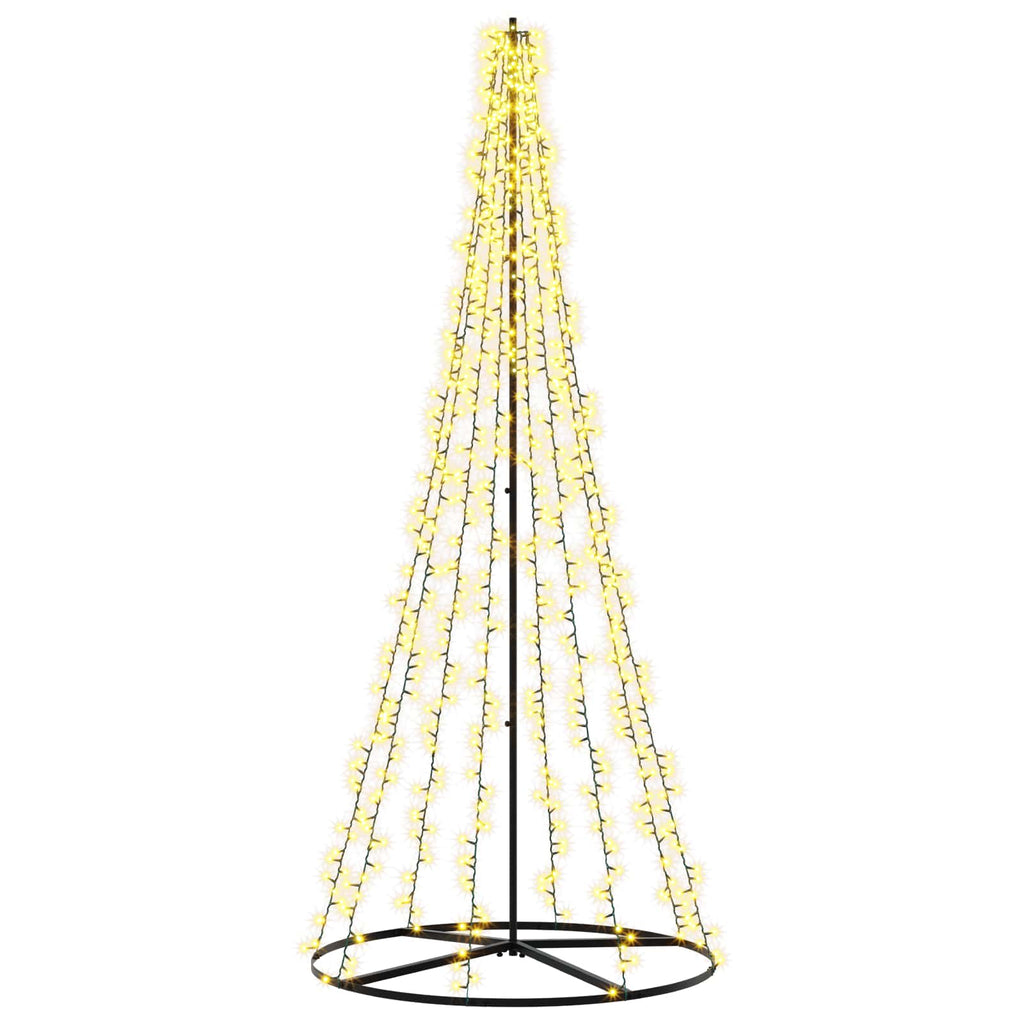 vidaXL Choinka świąteczna LED 235 cm 1000 LED Ciepła biel Stal Czarny
