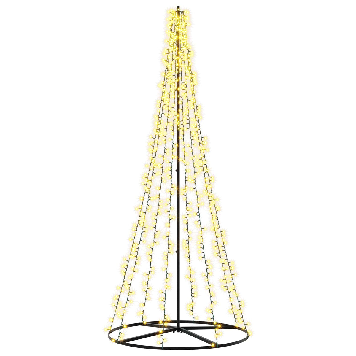 vidaXL Choinka świąteczna LED 235 cm 1000 LED Ciepła biel Stal Czarny
