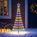 vidaXL Choinka świąteczna LED 180 cm 230 LED Wielokolorowy Żelazo