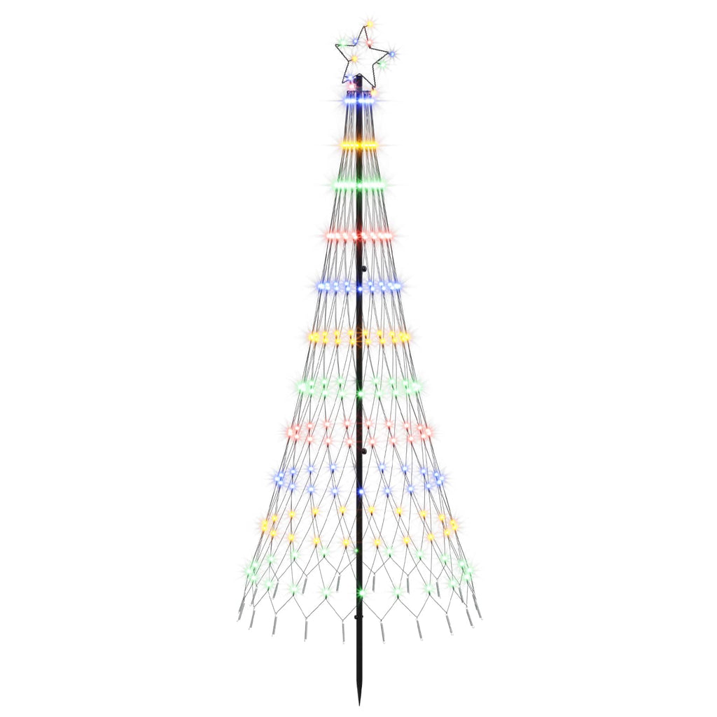 vidaXL Choinka świąteczna LED 180 cm 230 LED Wielokolorowy Żelazo