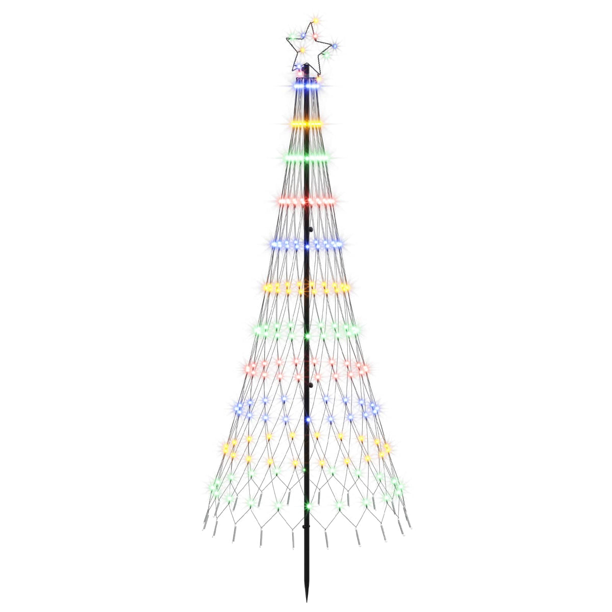 vidaXL Choinka świąteczna LED 180 cm 230 LED Wielokolorowy Żelazo