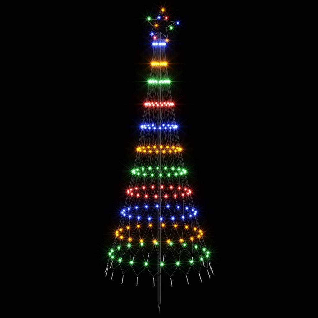 vidaXL Choinka świąteczna LED 180 cm 230 LED Wielokolorowy Żelazo